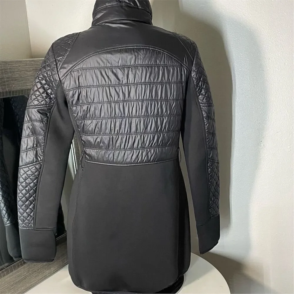 COPY - Michael Kors Women's Quilted Mixed Media Coat Black Size S Winter Casual